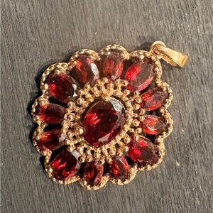 Vintage 925 Garnet Pendant